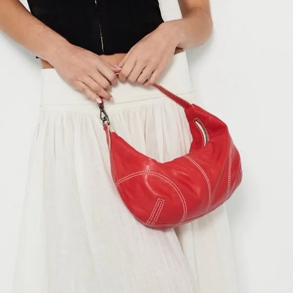 Free People Real World Clutch in Red NWT - Picture 4 of 15